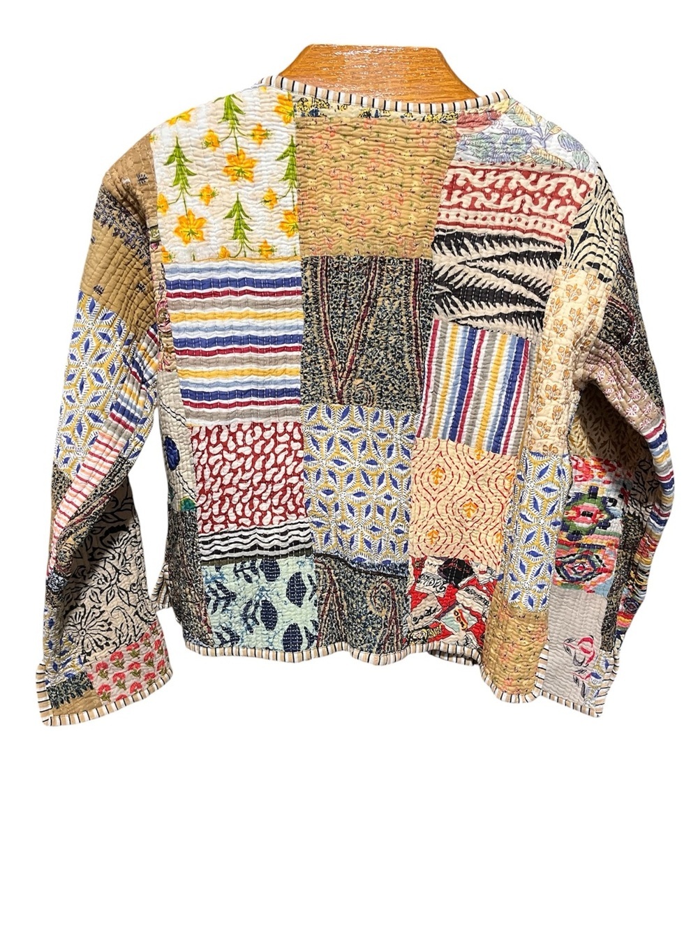 Unbranded Handmade Patchwork Multicolor Women's Button Down Cardigan Jacket - Picture 5 of 10